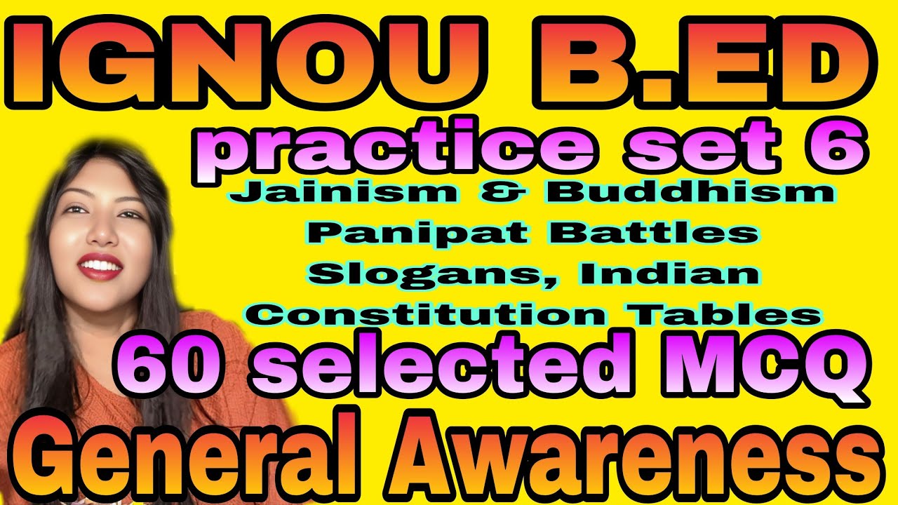 IGNOU B.Ed general awareness question answer/IGNOU B.Ed general awareness /B.Ed video/IGNOU entrance