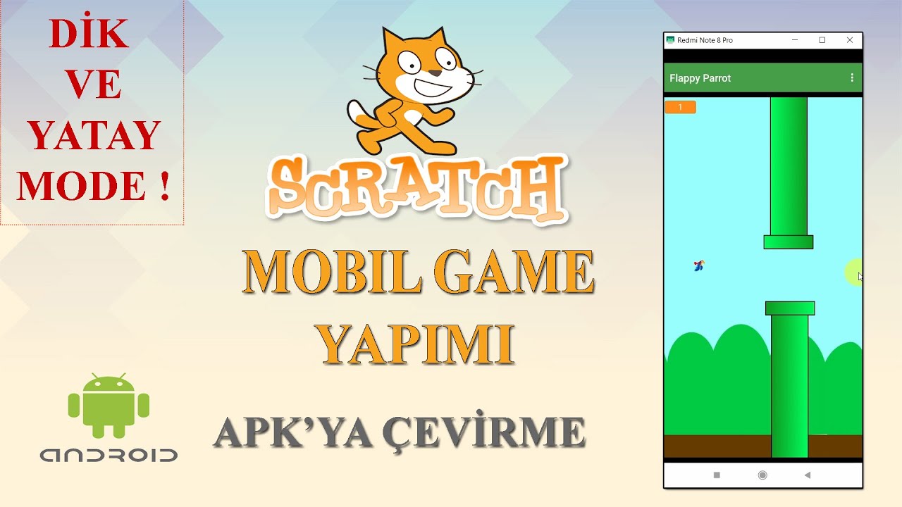 Scratch Mobil Oyun Yapımı ve Apk'ya Çevirme İşlemi | Scratch to Apk | Scratch Android