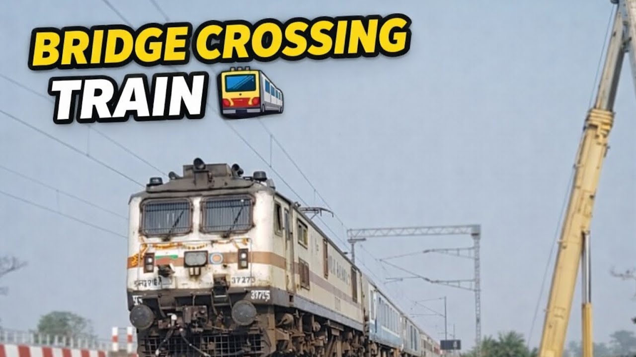 Bridge Crossing Train 🚆 | Express Train Passing Over Bridge at Speed