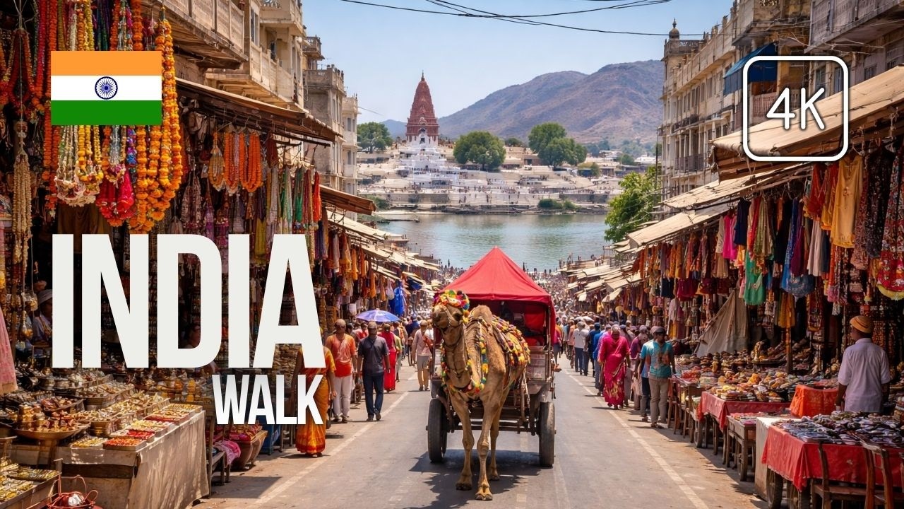 Pushkar, India 🇮🇳 4K Walk : Authentic Street Life and India&rsquo;s OLDEST Living SACRED TOWNS