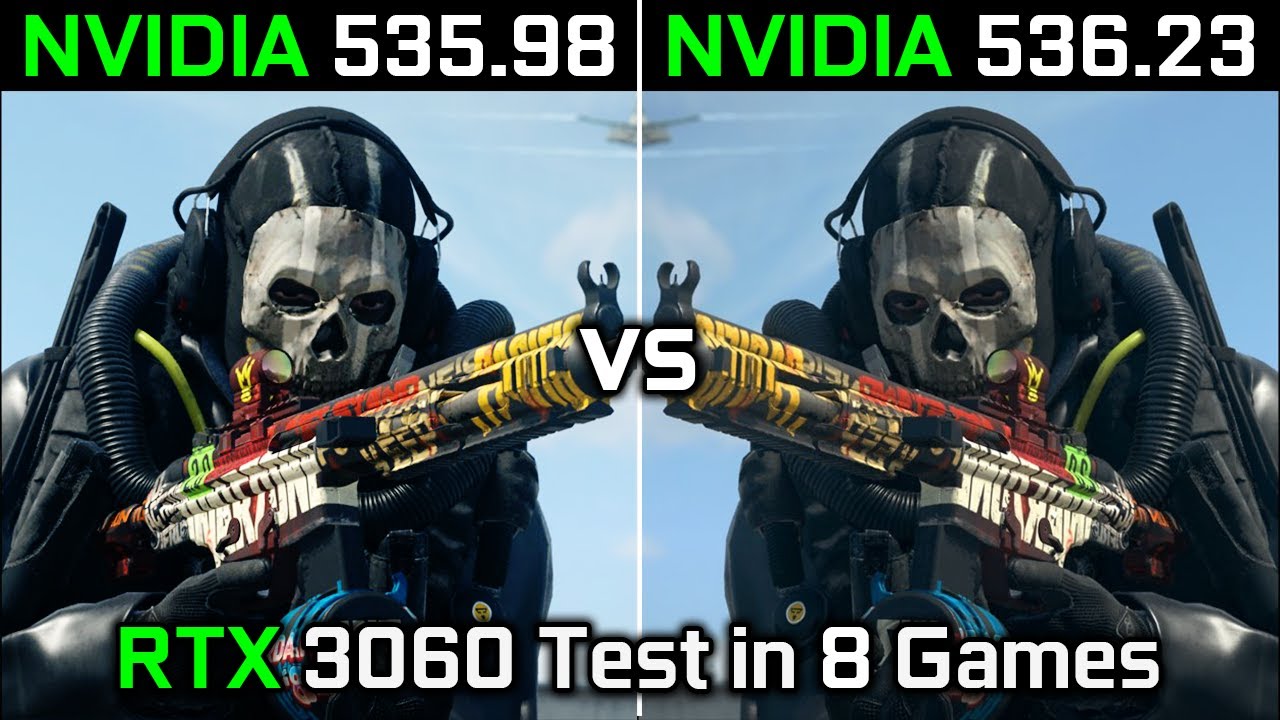 Nvidia Drivers (535.98 vs 536.23) RTX 3060 Test in 8 Games 2023