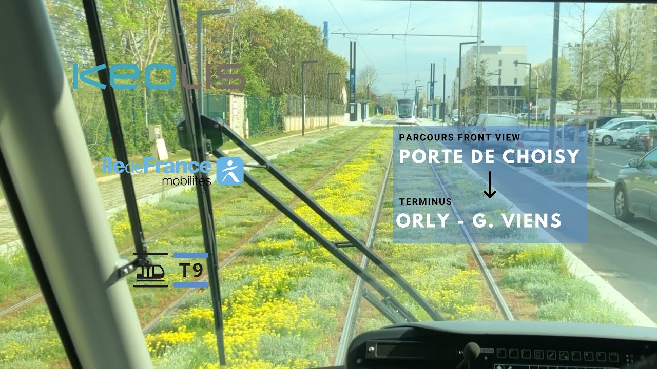 Front View - Parcours T9 #TramwayT9 De Porte de Choisy à Orly Gaston Viens