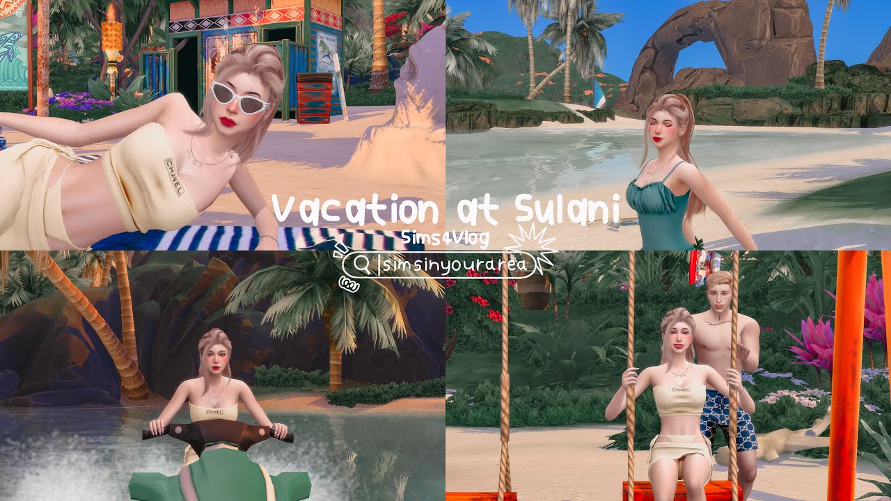 Sims4 Vlog | my summer, vacay in Sulani Island, activity at the beach and more