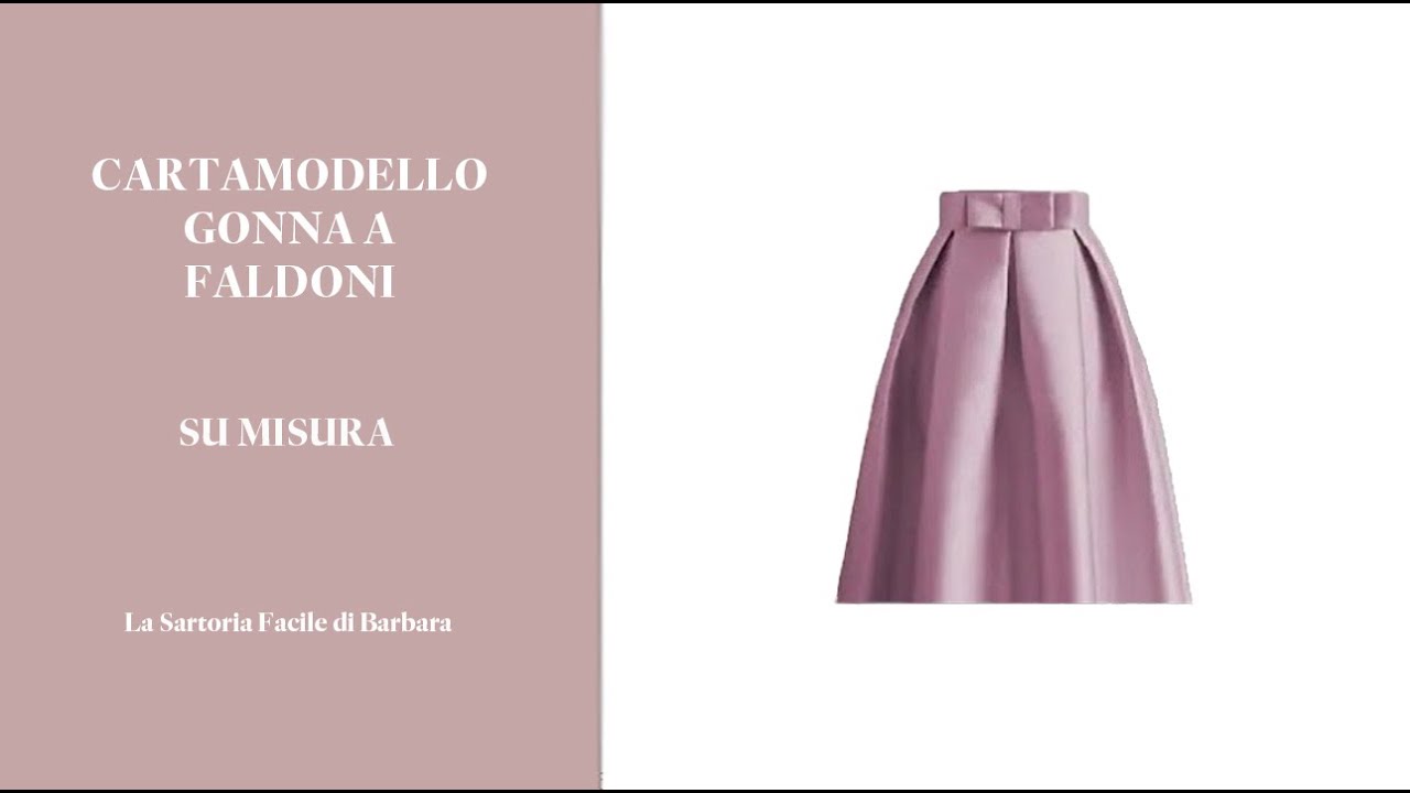 56 CARTAMODELLO GONNA A  FALDONI