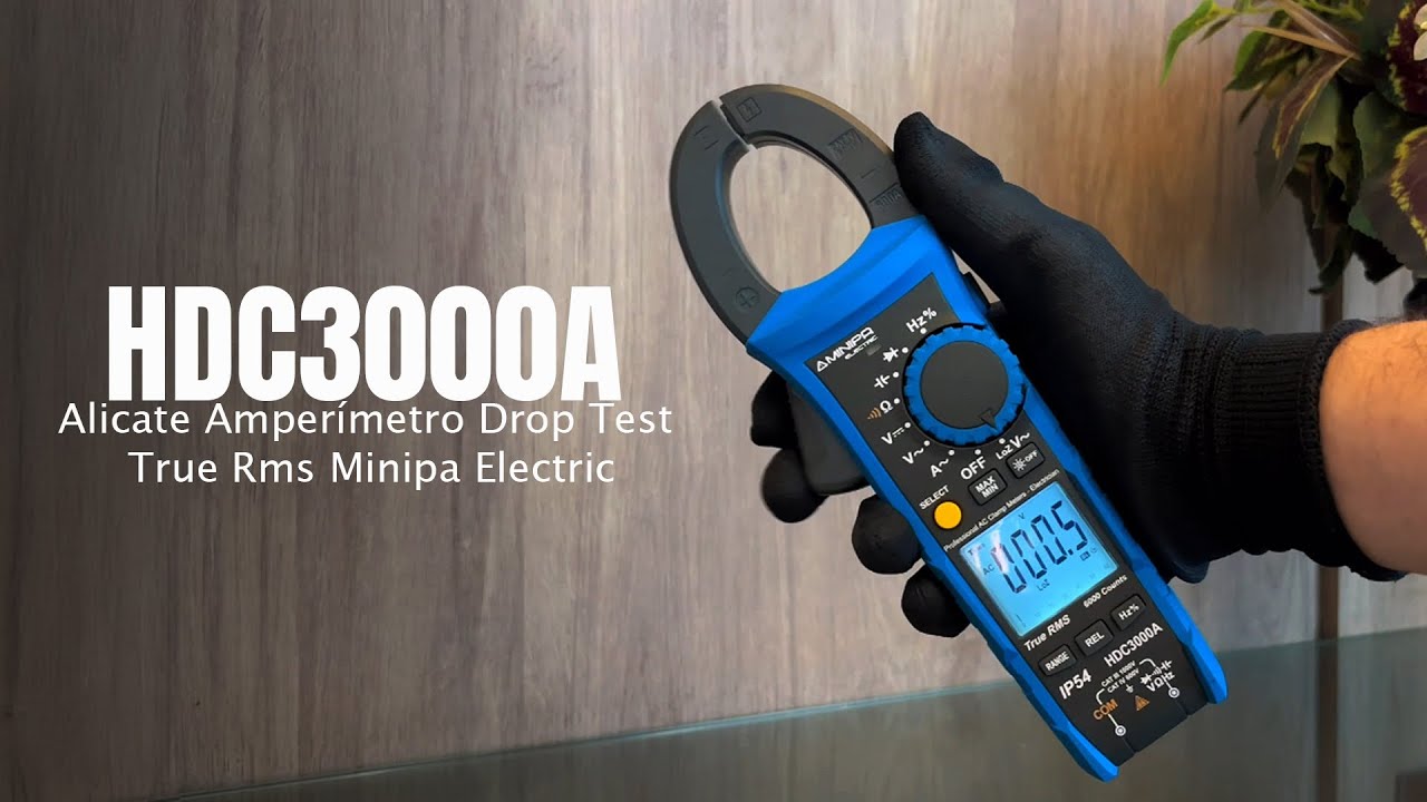 HDC3000A Alicate Amper&iacute;metro Drop Test True Rms Minipa Electric