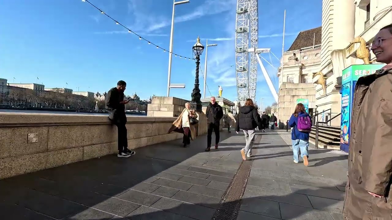 Virtual Walk - London - South Bank Attractions To Waterloo Station - March 2026 | kittikoko