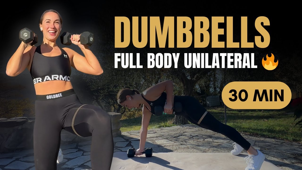 30 Min Unilateral Dumbbell Blast | Full Body Strength at Home