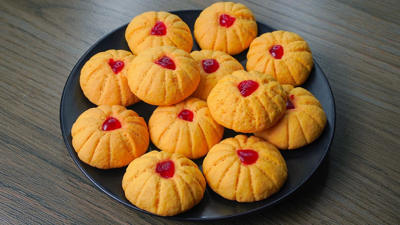 Easy Orange Cookies Recipe | Eggless & Without Oven | Yummy