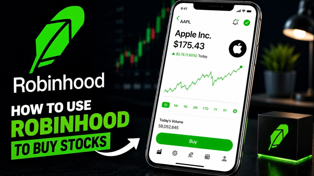 ✅Как ИСПОЛЬЗОВАТЬ Robinhood для покупки акций 👉Пошаговое руководство по инвестированию в ROBIN HO...