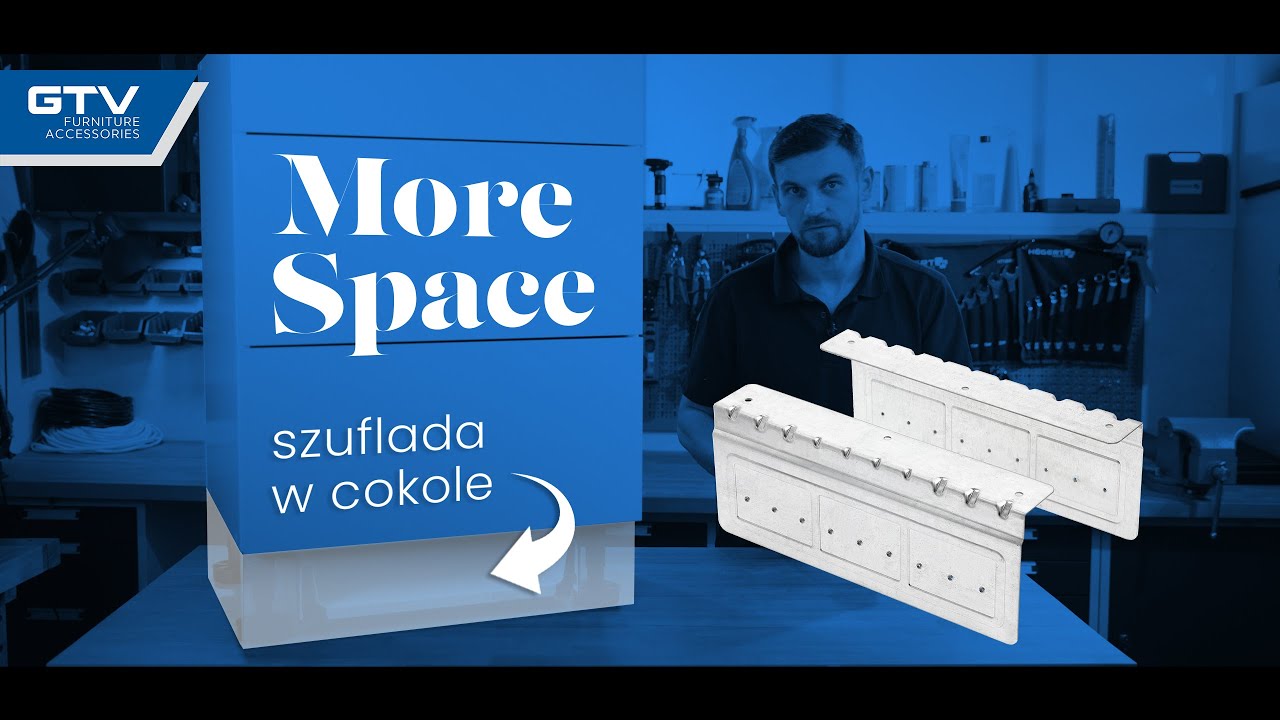 Wspornik do szuflad cokołowych GTV MORE SPACE