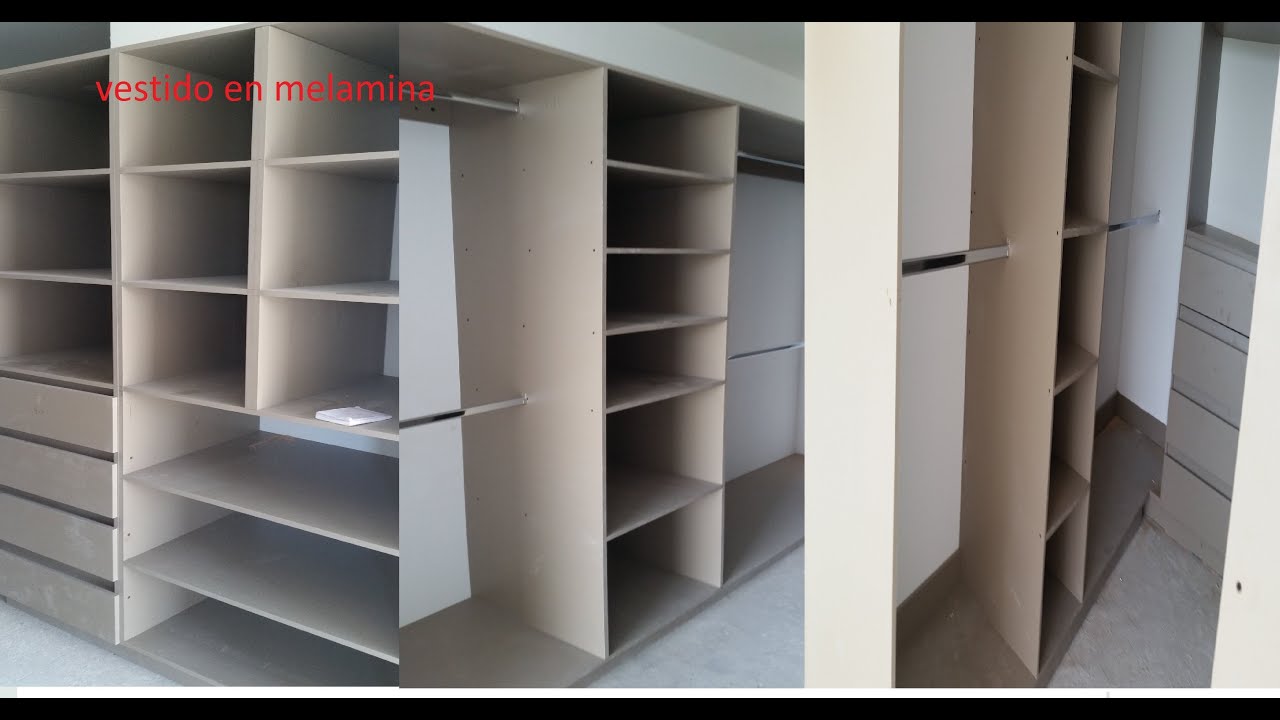 como hacer |vestidor en melamina |how to make melamine dressing room |