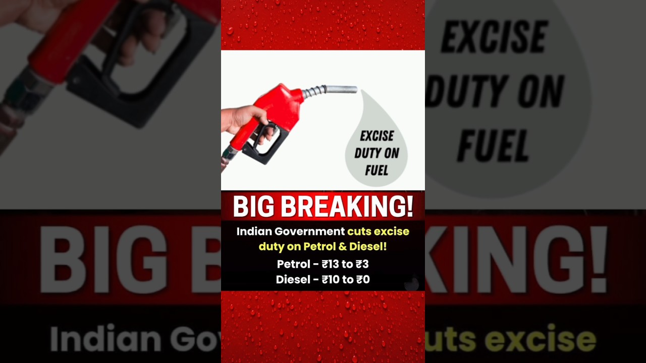 Fuel Excise duty reduced #shortsfeed