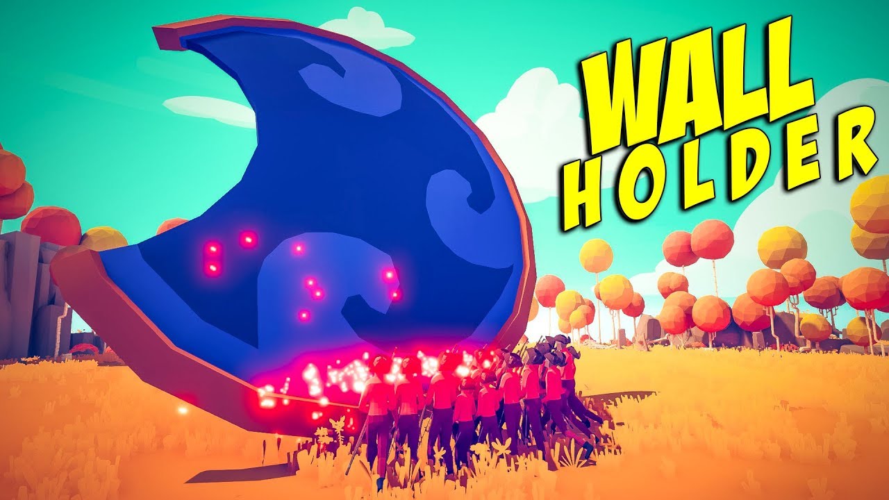 Wall Holder vs Units With Guns - TABS Modded (Will Be Protected?)