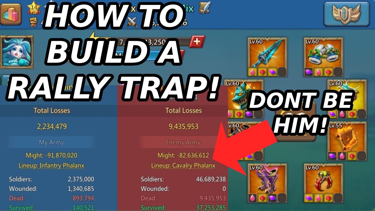 HOW TO BUILD A BEAST RALLY TRAP! LETS GO OVER EVERYTHING YOU WILL NEED! Lords mobile Rally trap.