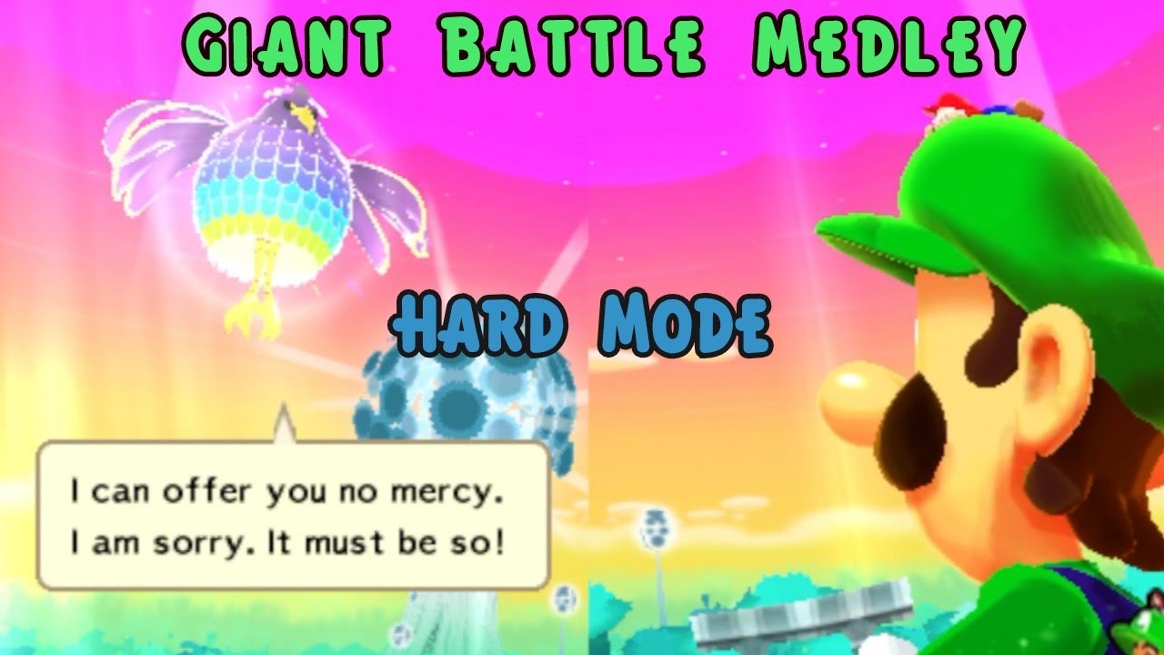 Mario & Luigi: Dream Team [Hard Mode] - The GIANT Battle Medley