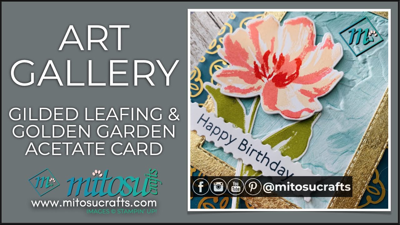 Framed Art Gallery Flower with Gilded Leafing & the Golden Garden Specialty Acetate