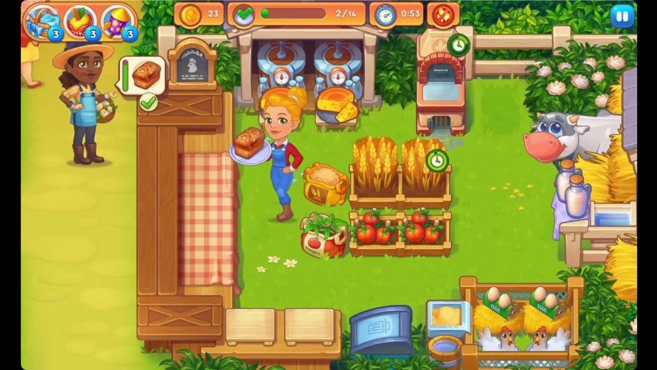Farming Fever Cooking Games - Level 27 🍎🌻🫐 - No Boosters - FULL STORY - CaroGamesNL