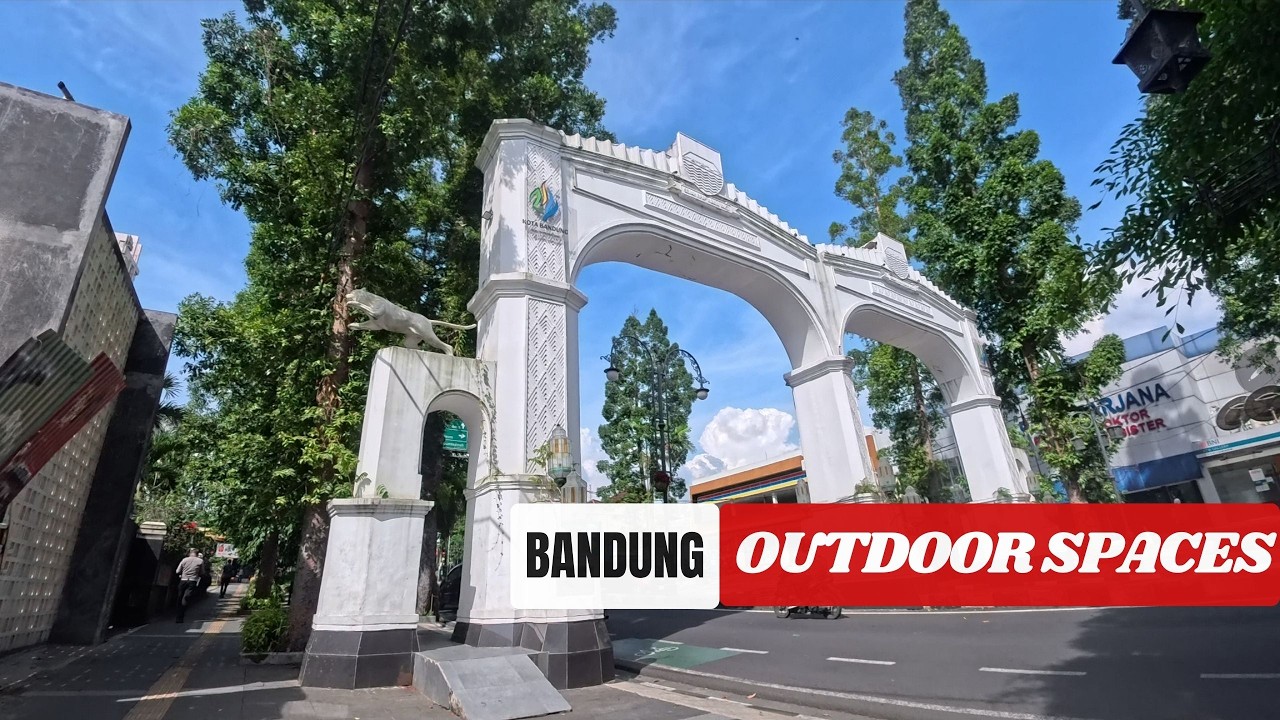 Bandung Indonesia, 4K Walking Tour: Trendy Outdoor Spaces