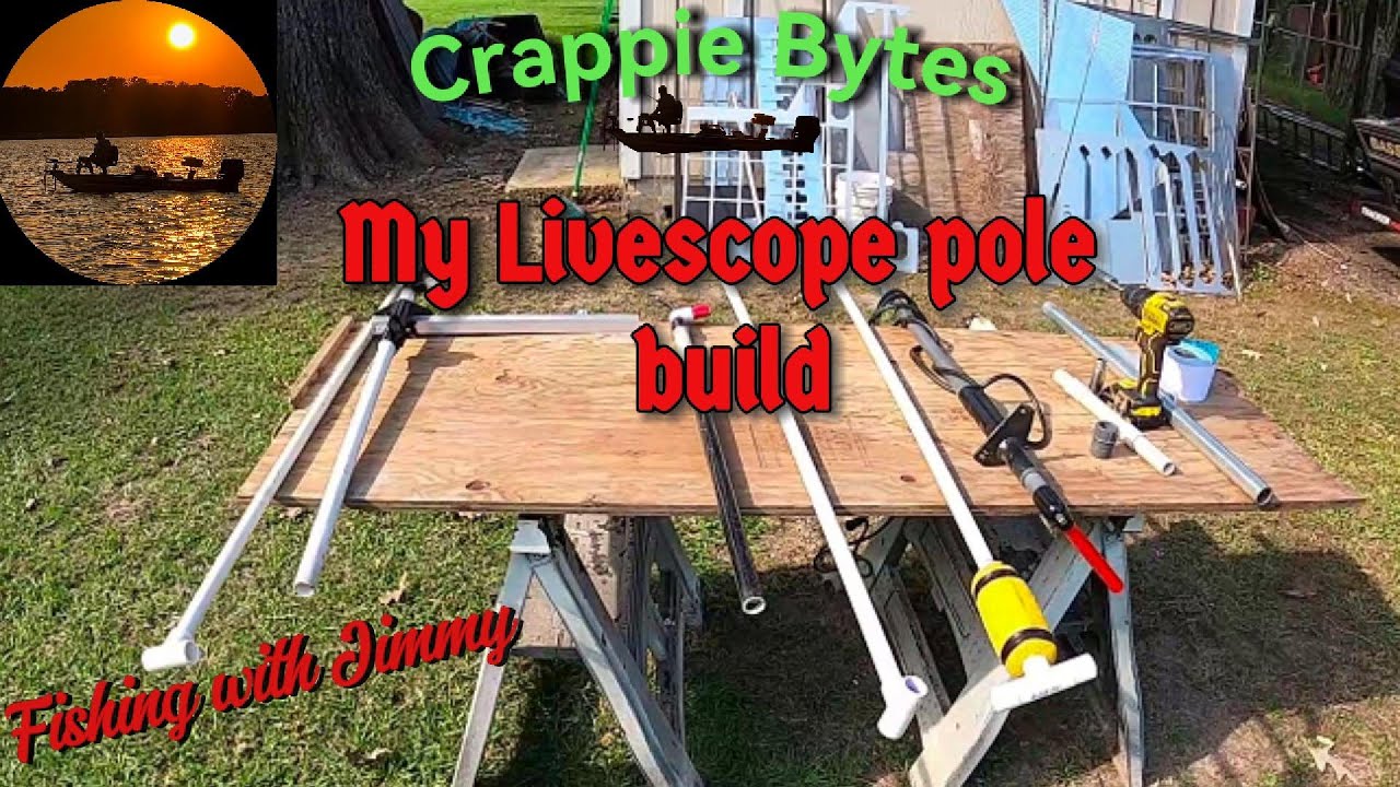 livescope pole build DYI.     Crappie fishing videos with livescope.  #livescope #crappiefishing
