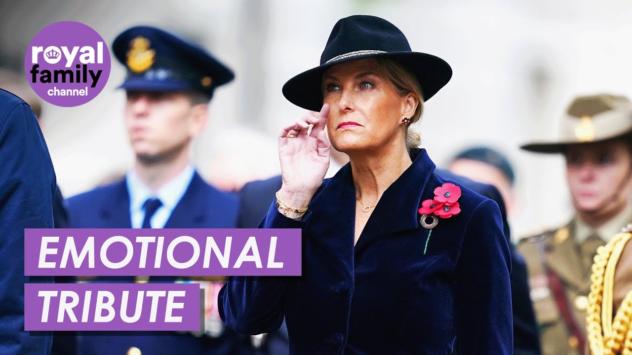 Emotional Duchess Sophie Honors Anzac Day with Wreath Laying