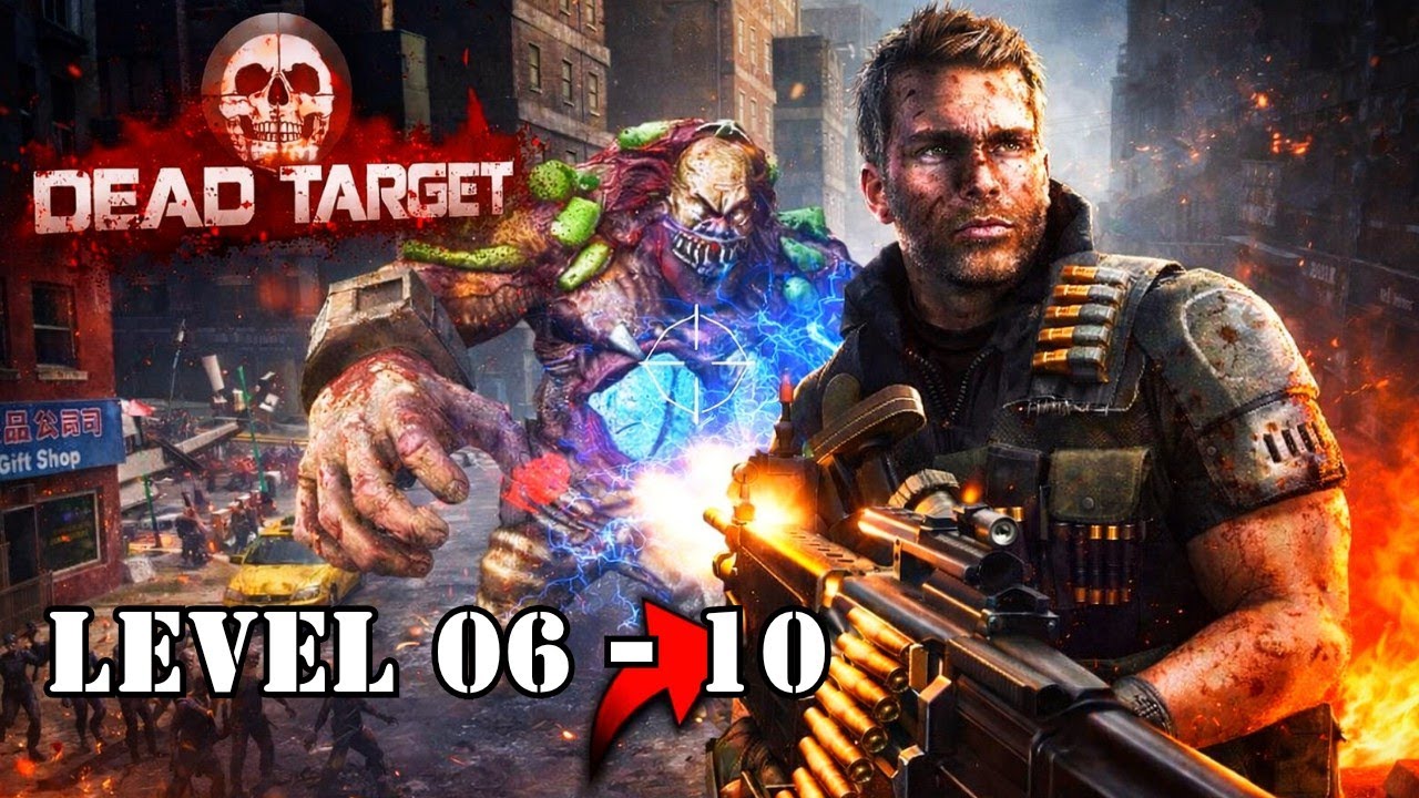 Dead Target 3D Gameplay Walkthrough🧟‍♂️ | Level 06 to 10 Complete💀🔥 Intense Zombie Battle! 🧟‍♂️
