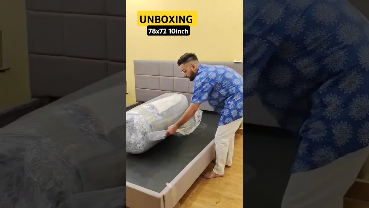 Mattress Unboxing 😳 #viral #unboxing #trending #review #shorts #mattress #sleepycat #home #homedecor
