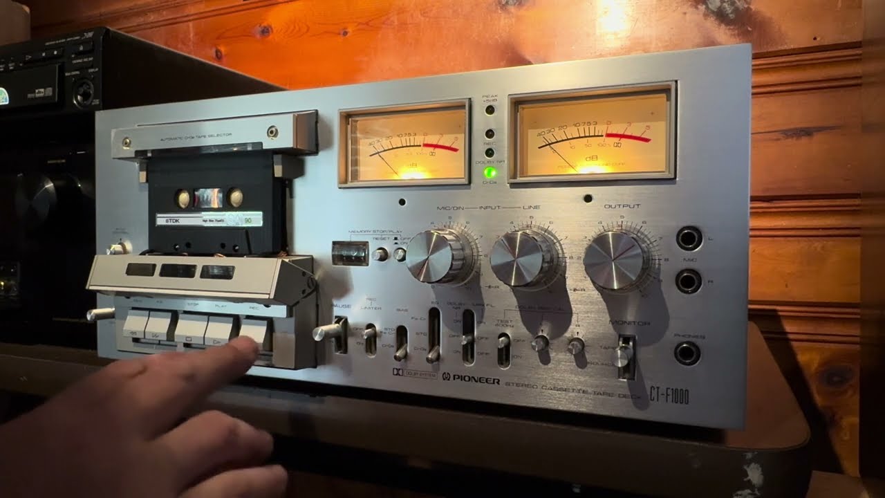 Pioneer CT-F1000 3 Head 2 Motor Silver Face Cassette Deck