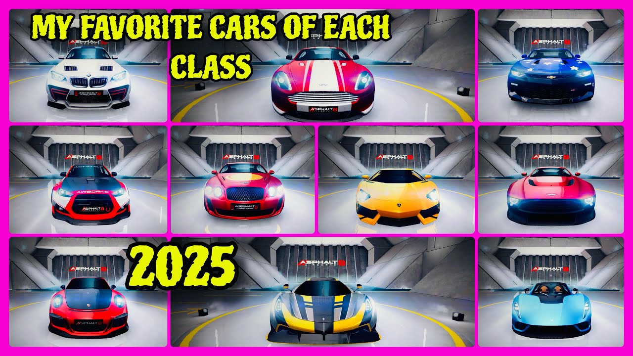 Мои любимые машины каждого класса || Asphalt 8