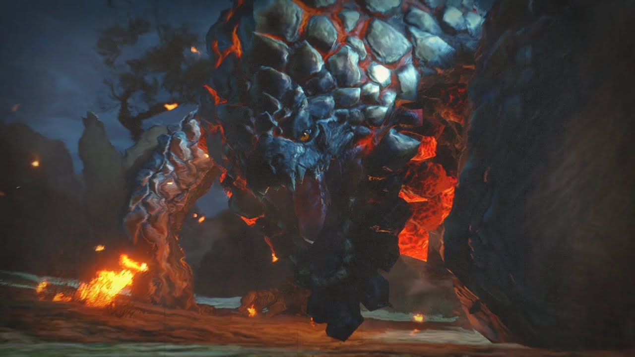 Monster Hunter Rise - Bazelgeuse Boss Fight (Hammer / Solo)