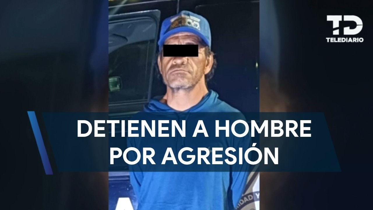 Detienen a hombre por agresión en el centro de Monterrey