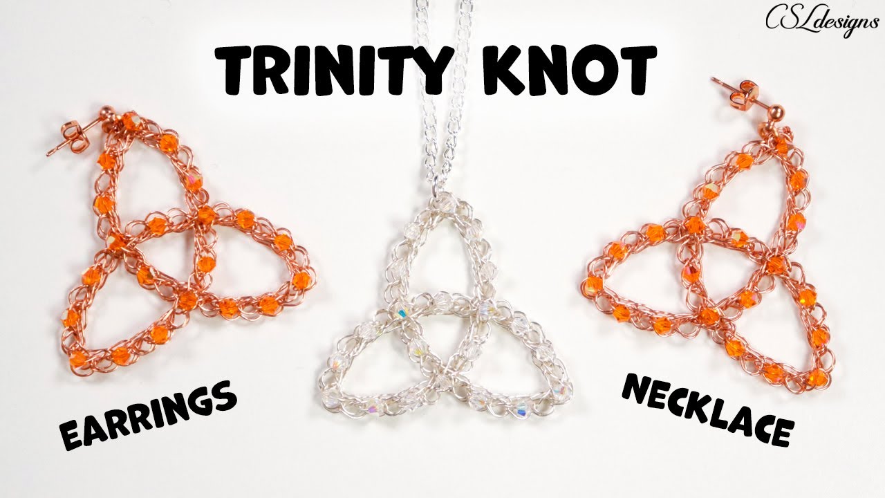 Wire crochet trinity knot tutorial ⎮ How to wire crochet for necklace, earrings.