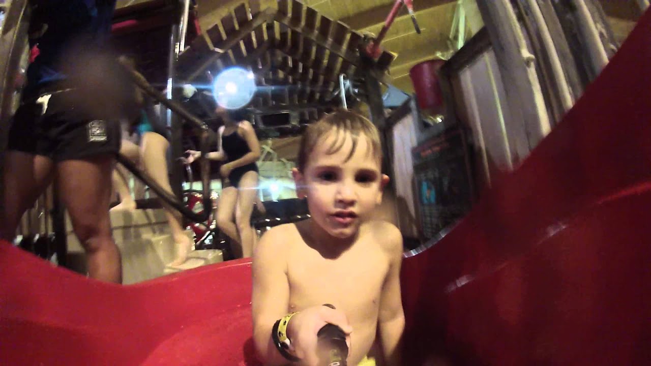 Great Wolf Lodge Waterslide GoPro by a 4 year old.