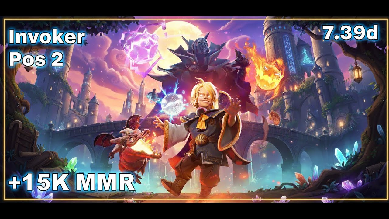 Mid (Pos 2) Invoker Quas Wex build, +15K  Ranked match. 7.39d