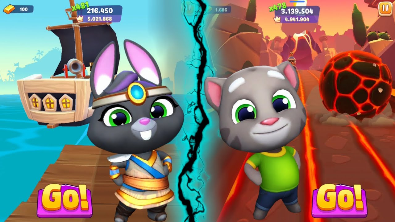 Talking Tom Time Rush Level 481 vs Pirate Becca vs Tom Ladybug vs Boss Raccoon - TNG
