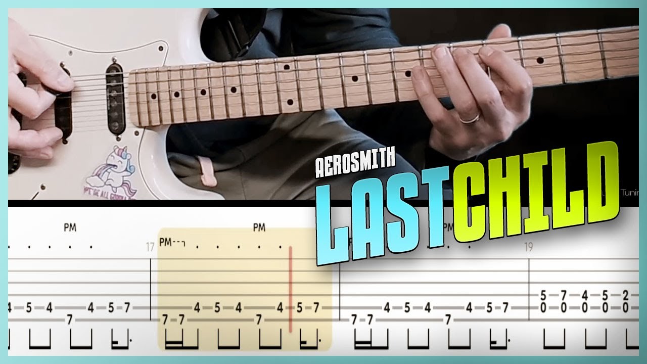 Last Child | Aerosmith | guitar cover with solo + live tabs