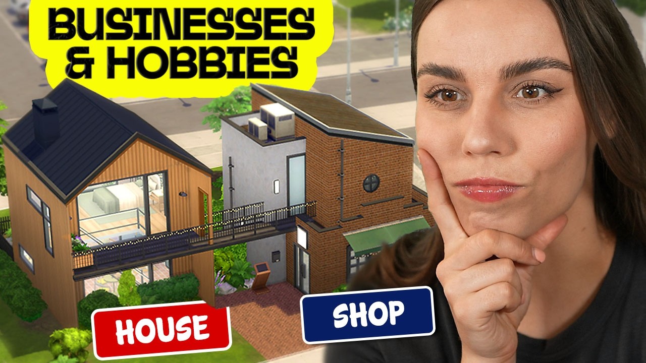 Building a House and Business on ONE lot - The Sims 4 Businesses & Hobbies