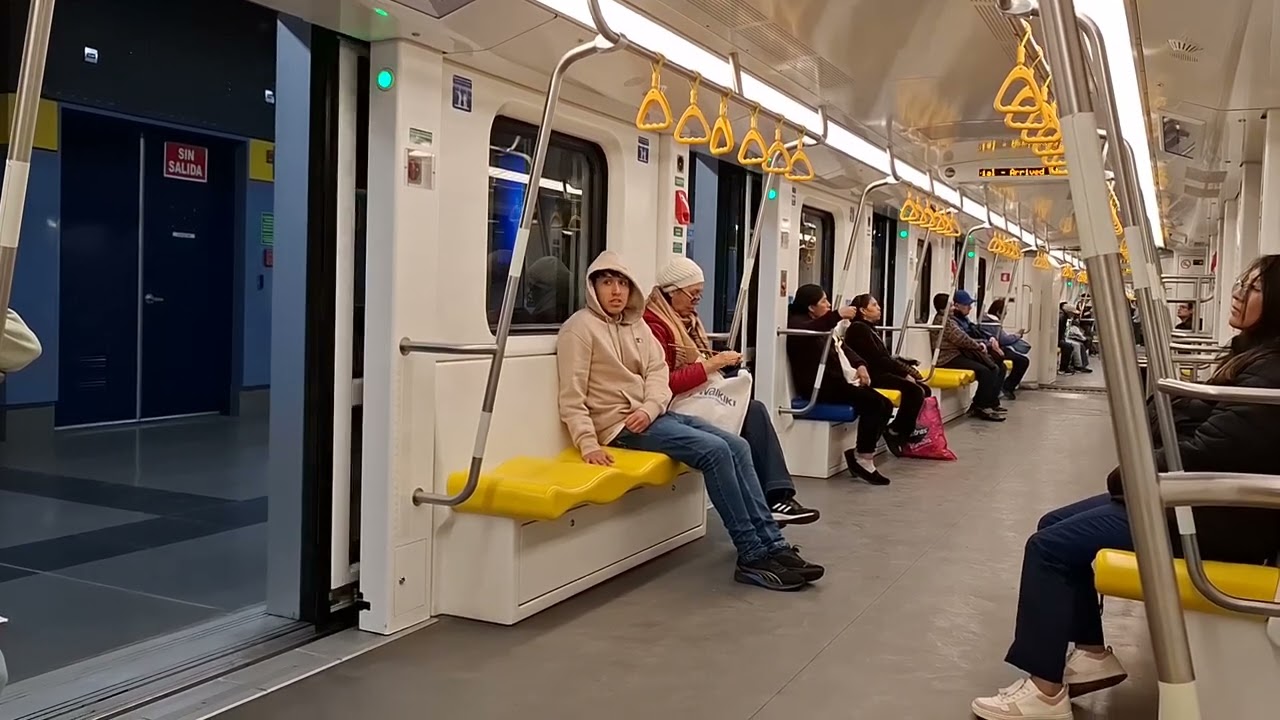 Línea 2 del Metro de Lima - Recorrido completo dirección E. Evitamiento - E. Mercado Santa Anita