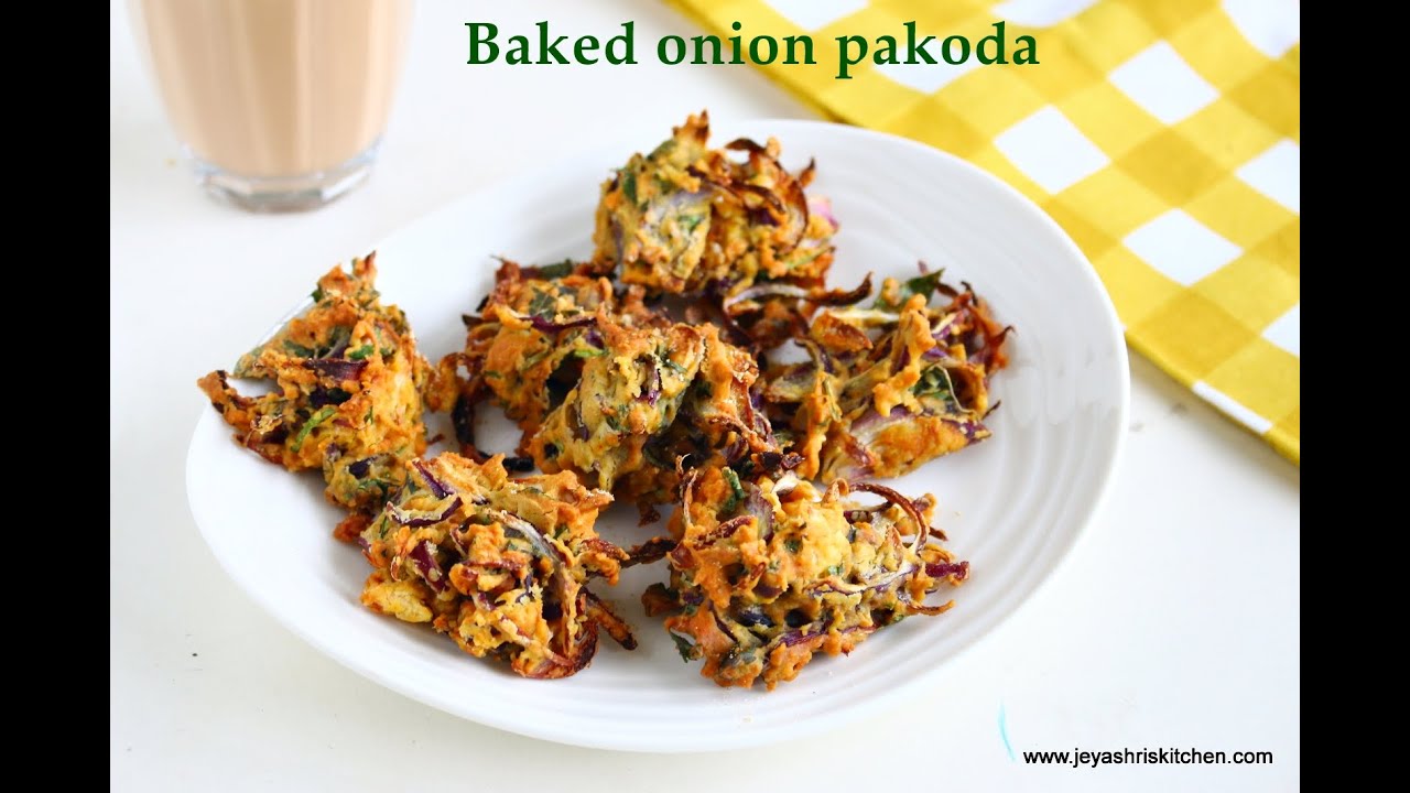 Crispy Baked onion pakora recipe