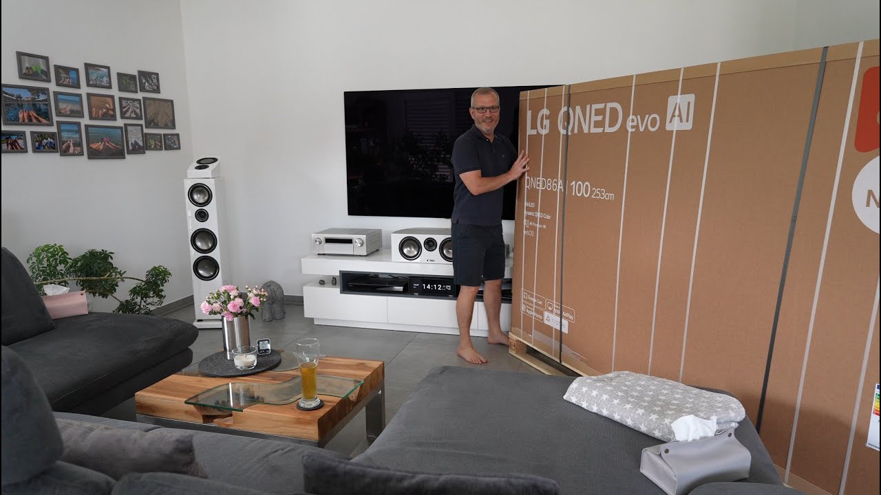 LG 100 Zoll QNED evo AI QNED86 MiniLED 4K Smart TV mit KI 100QNED86A6 Unboxing und Ersteindruck
