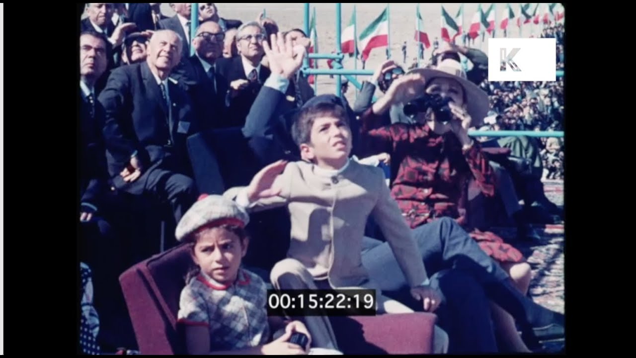 1970s Iran, Young Reza Pahlavi at Military Parade, Shah of Iran's Family