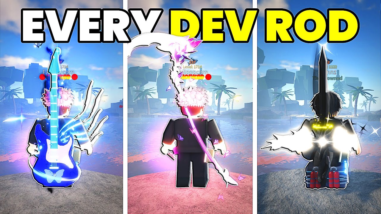 Showcasing EVERY ADMIN ROD in Fisch (WISH RODS)