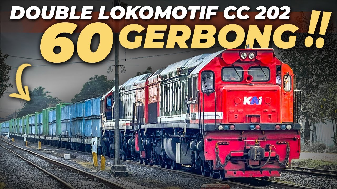 LOKOMOTIF TENAGA BESAR ‼️ NARIK 60 GERBONG SEKALIGUS | Hunting Kereta di Stasiun Kertapati #2