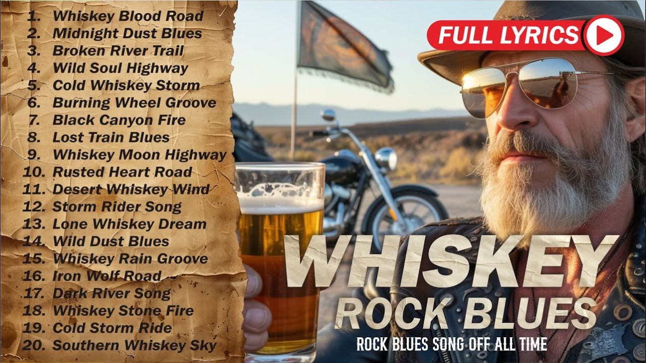 🎸 The Best of Whiskey Blues 🎶 Timeless Blues Rock Songs for Relax, Chill & Night Vibes