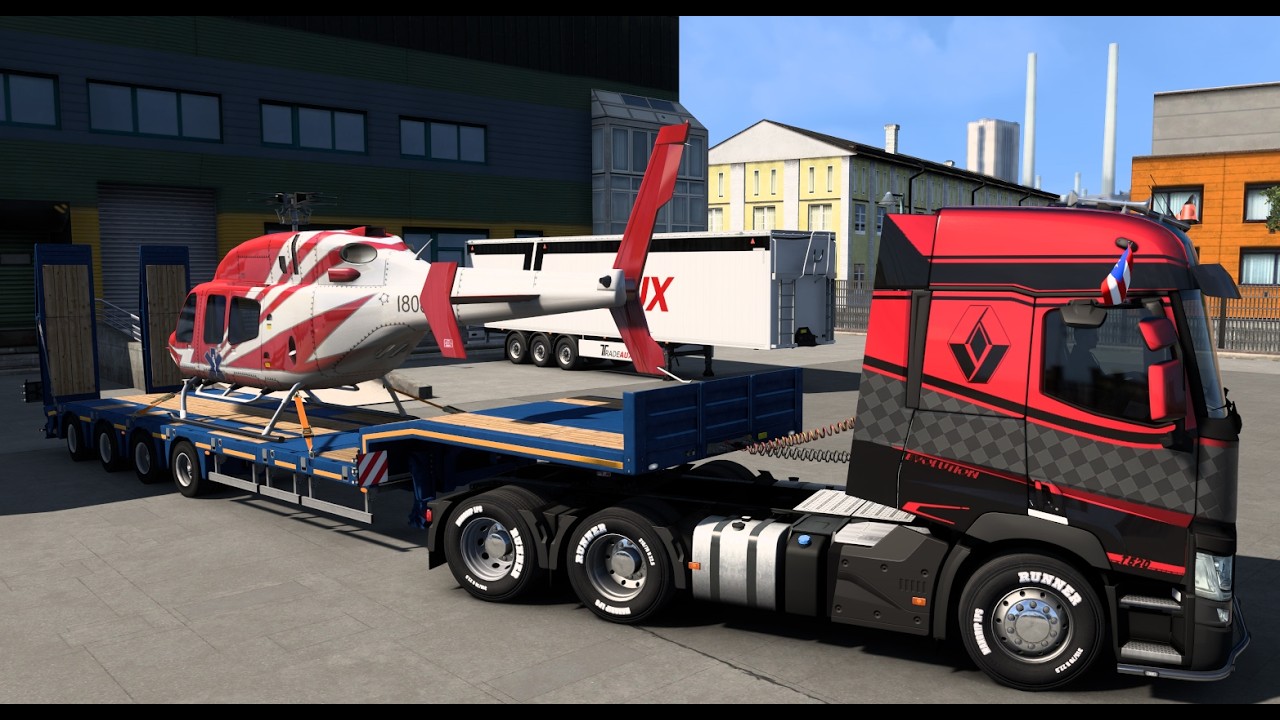 Euro Truck Simulator 2 El Viajero Transporto un Helicoptero desde Hungria (Sin comentarios)