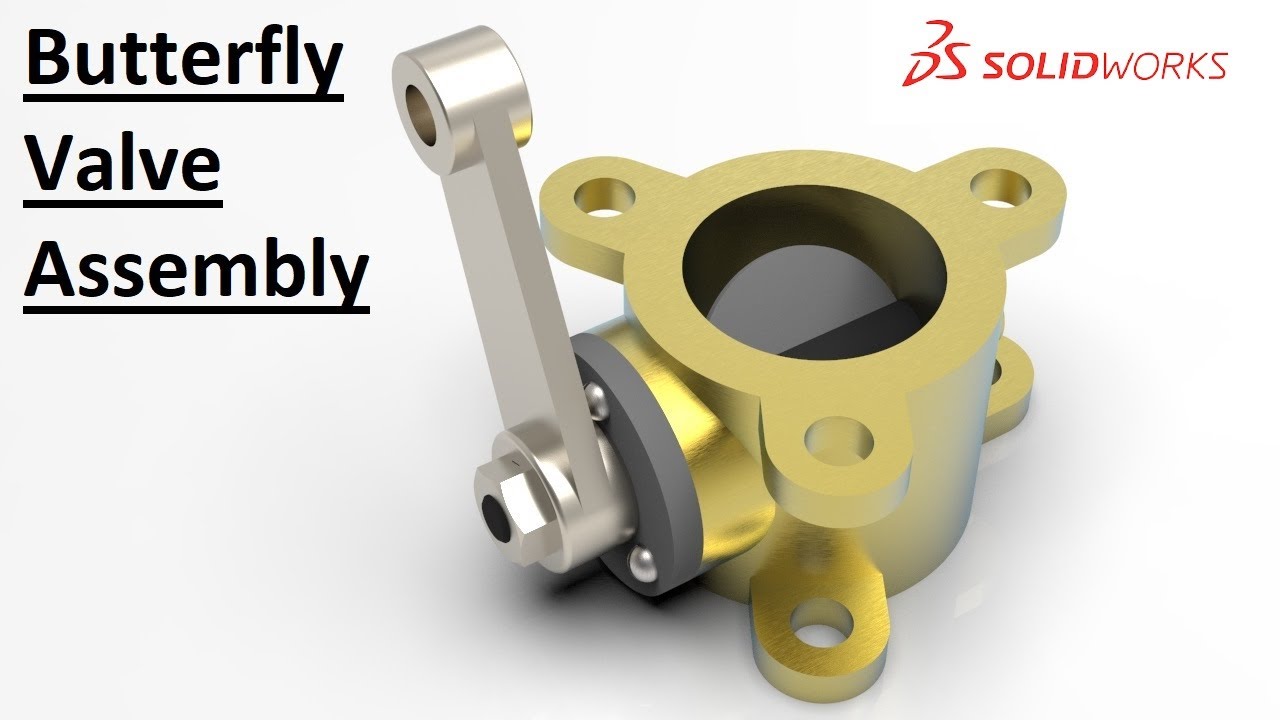 Solidworks assembly tutorial : Design & Assembly of Butterfly valve