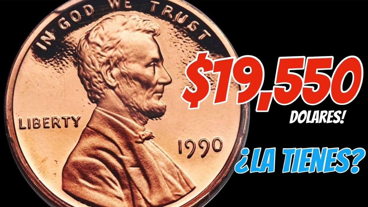💰💸MUY VALIOSA MONEDA👉CENTAVO LINCOLN 1990 PROOF NO 