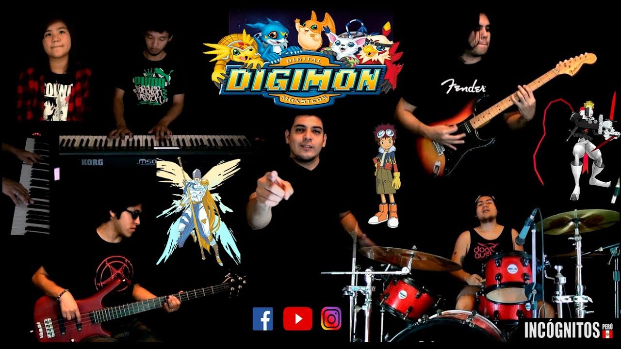 DIGIMON / IMPACTO ROJO(ターゲット～赤い衝撃～) - Inc&oacute;gnitos (Opening 2) [Band Cover]