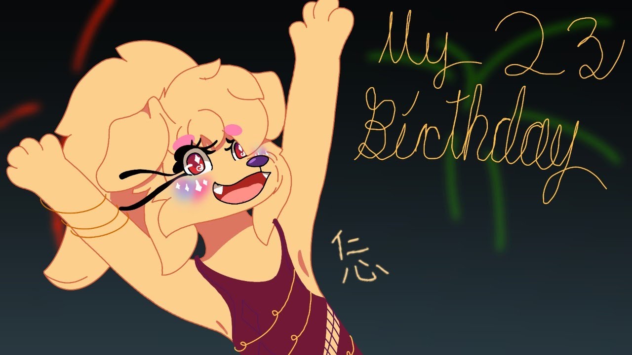 Today is MY BIRTHDAY 23 WOOHOO!!! Animation Livestream from my aniamted Series!