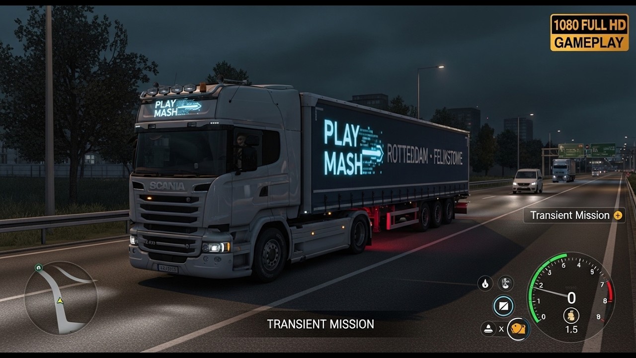 Epic European Truck Haul! Rotterdam ➜ Felixstowe || ETS2 Transient Mission || 1080 FULL HD GAMEPLAY