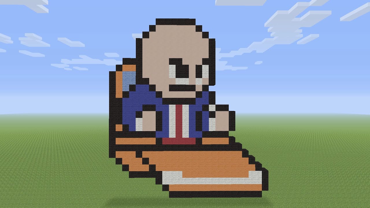 Minecraft Pixel Art - Professor X From X-Men